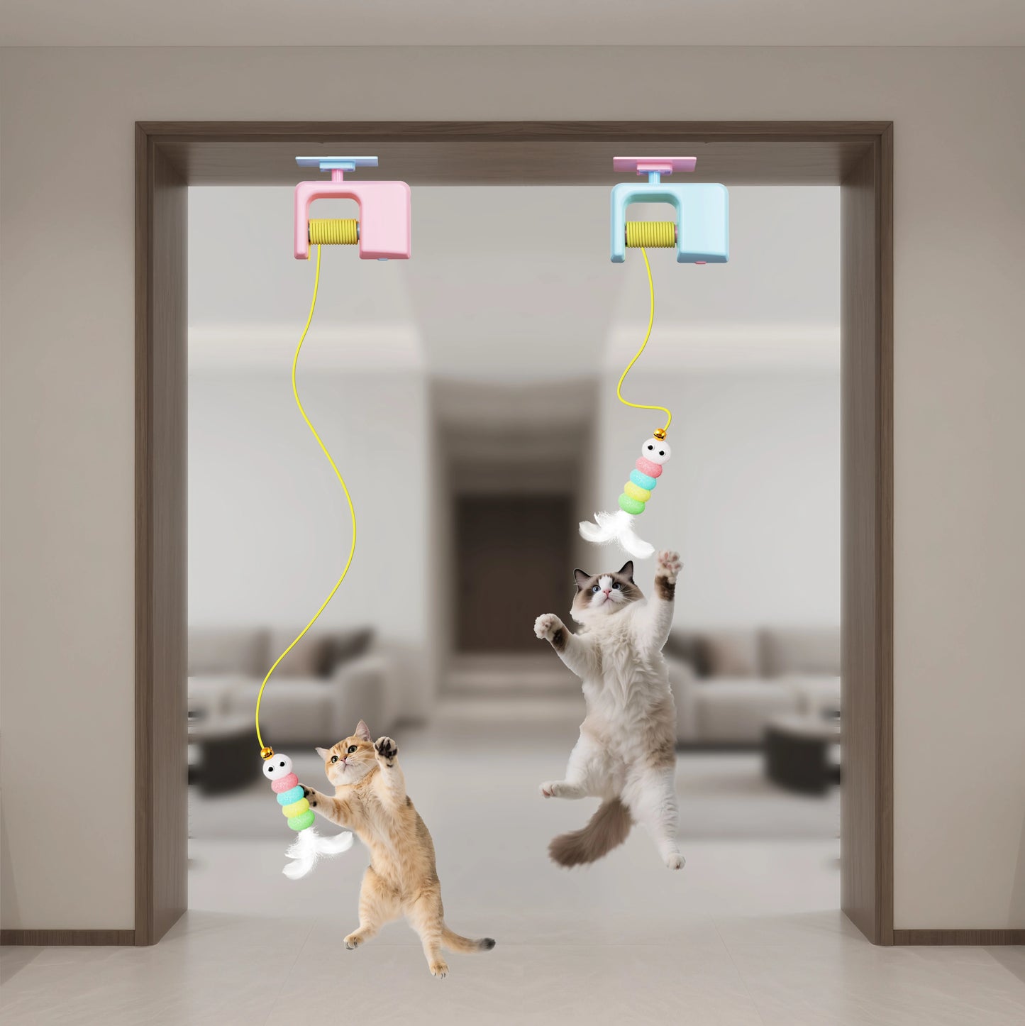 Brinquedo Elétrico Adesivo para Gatos