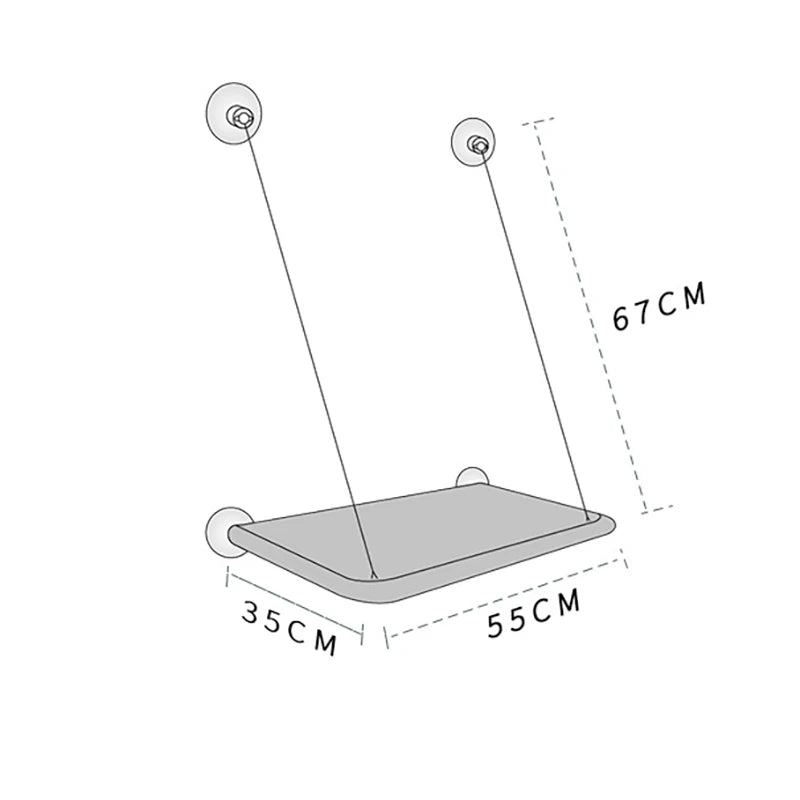 Cama de Janela Suspensa para Gatos