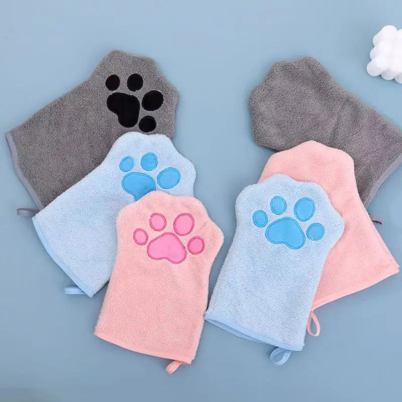 Luva de Microfibra de banho para Pets