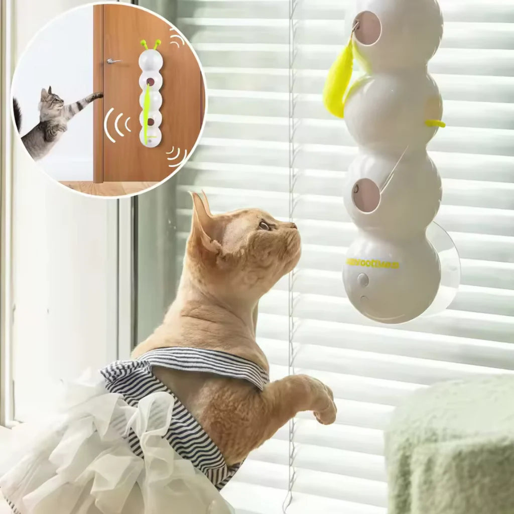 Brinquedo Elétrico Lagarta Interativa para Gatos