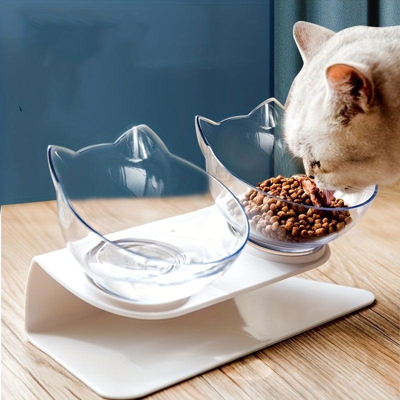 Tigela Elevada e Antiderrapante para Gatos