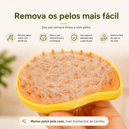Escova a Vapor Recarregável Para Gatos