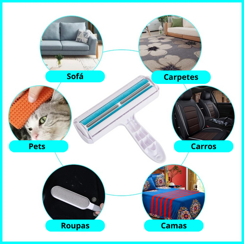 Escova Limpa Pelos para Tecidos