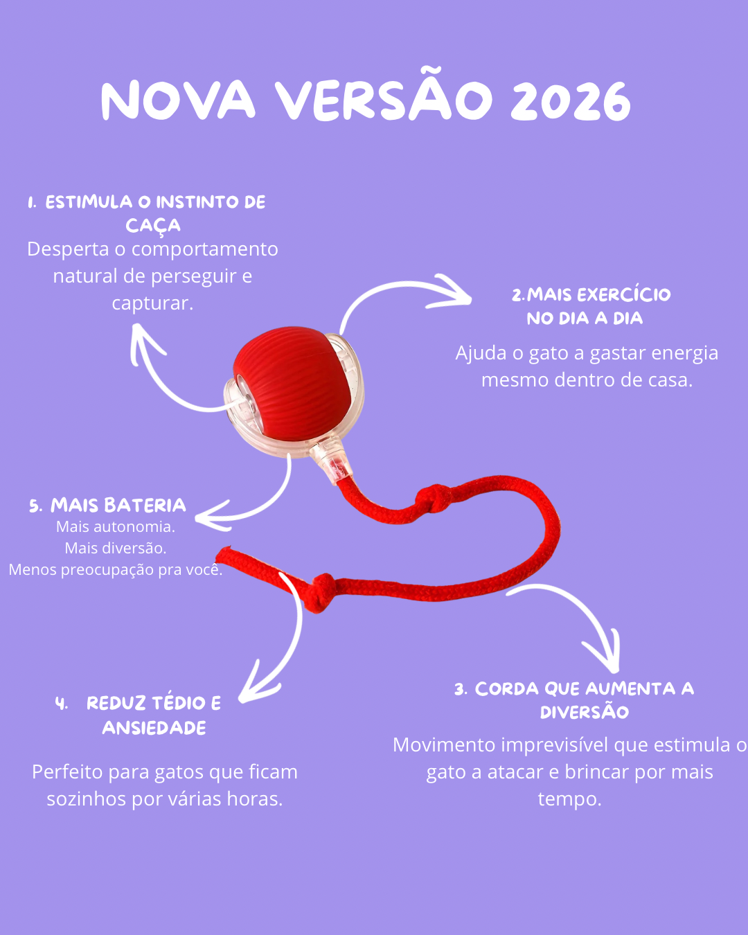 Brinquedo Bola de Caça Elétronica para Pets