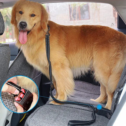 Cinto de Segurança de Carro para Cães com Trela