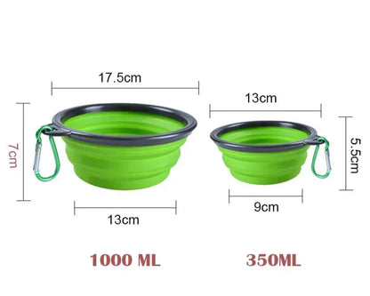 Alimentador Portátil Dobrável de Silicone para Pets