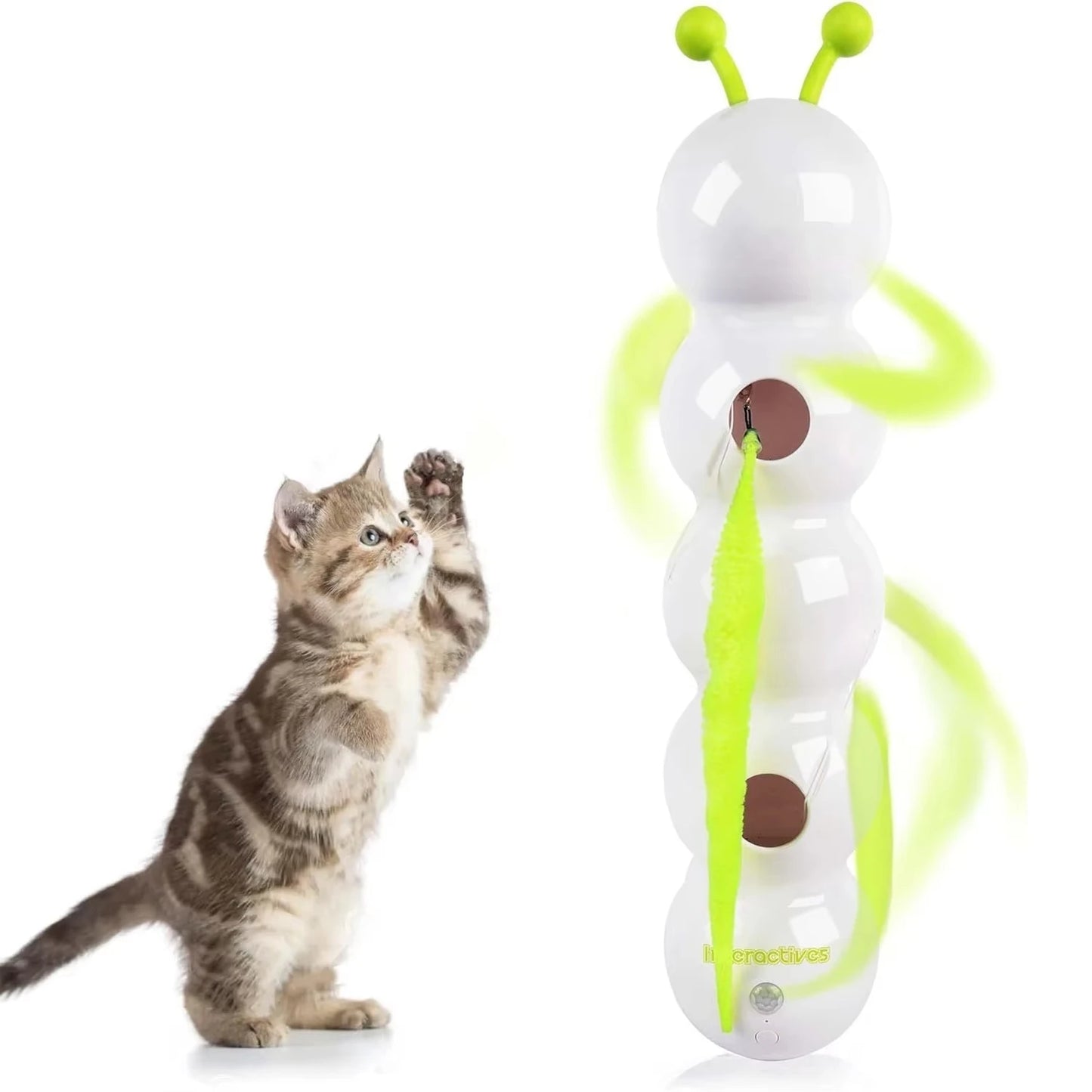 Brinquedo Elétrico Lagarta Interativa para Gatos