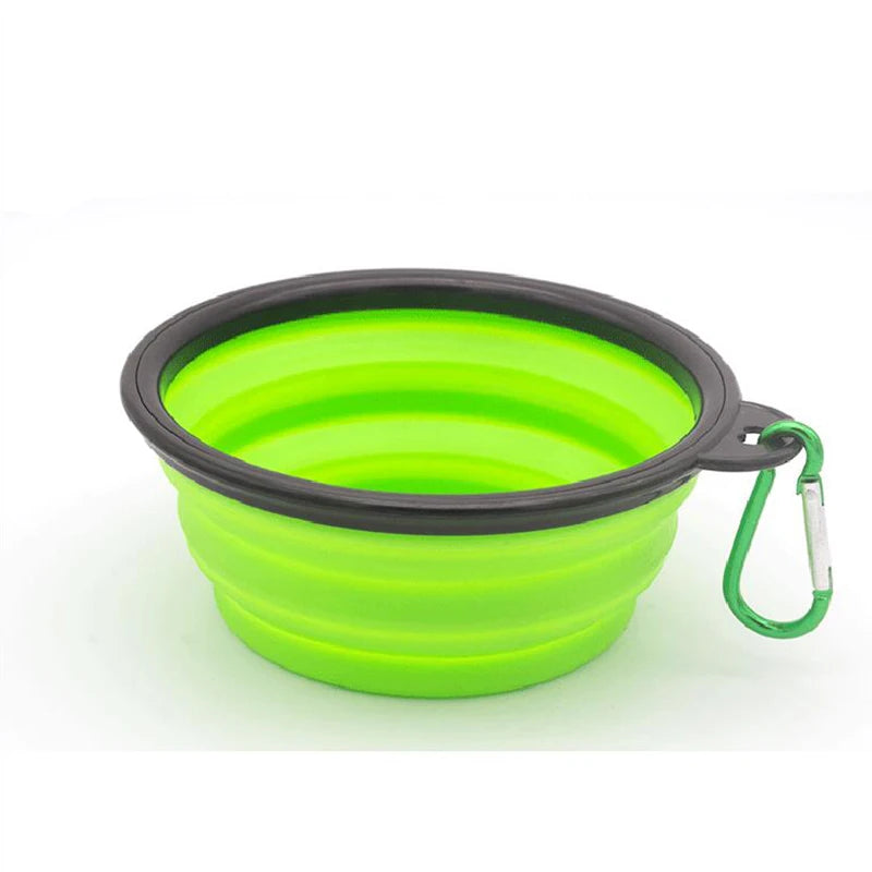 Alimentador Portátil Dobrável de Silicone para Pets