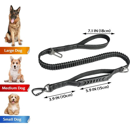 Cinto de Segurança de Carro para Cães com Trela