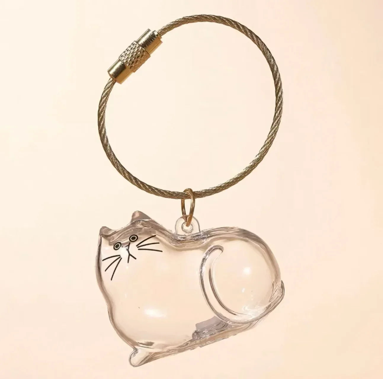 Chaveiro de Acrílico para Pelos de Gatos