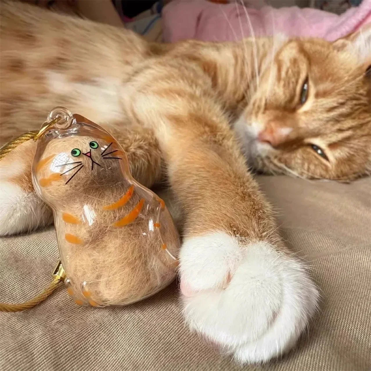 Chaveiro de Acrílico para Pelos de Gatos