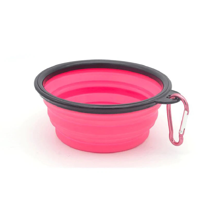 Alimentador Portátil Dobrável de Silicone para Pets
