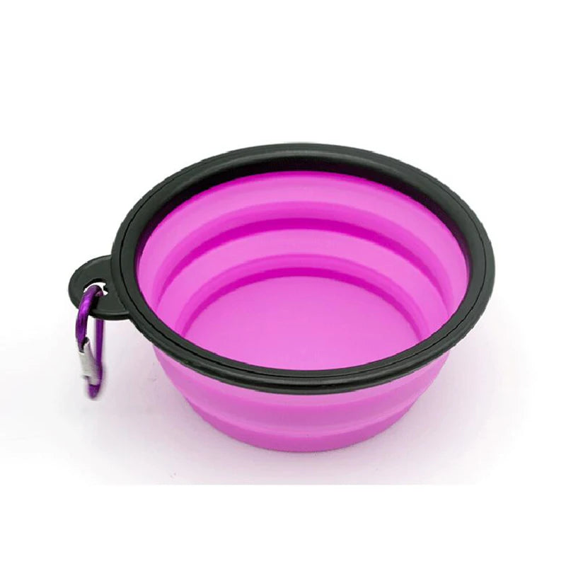 Alimentador Portátil Dobrável de Silicone para Pets