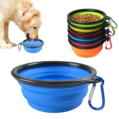 Alimentador Portátil Dobrável de Silicone para Pets