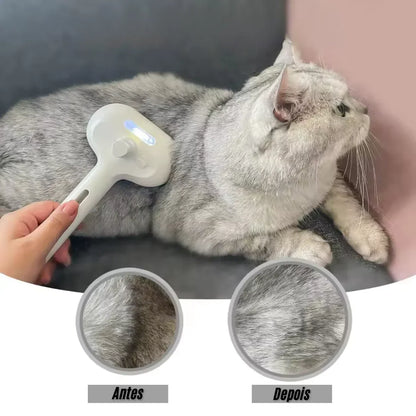 Escova com Vapor para Limpeza de Pelos