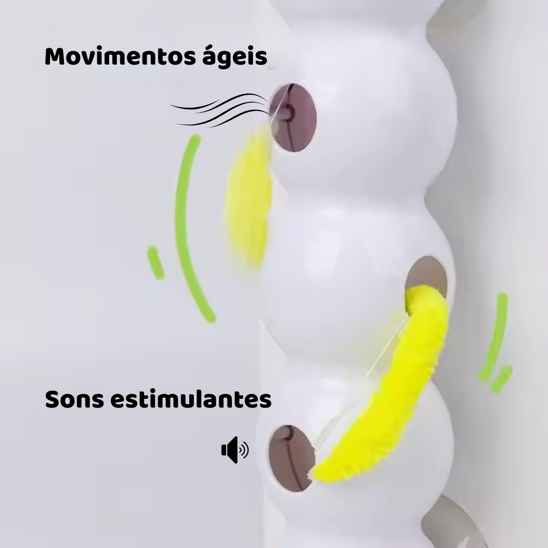 Brinquedo Elétrico Lagarta Interativa para Gatos